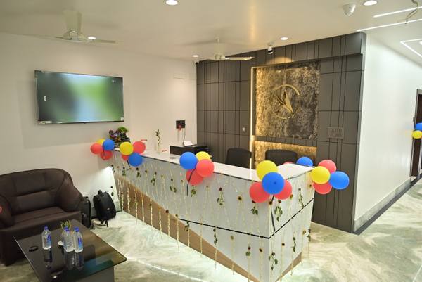 Reception lobby at Apex Hotel